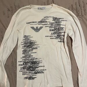 Emporio Armani Cream Long Sleeve Shirt